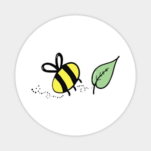 Believe Bee Leaf Doodle Cute Gift Magnet